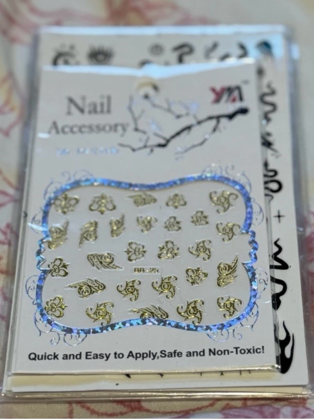 Ya Los Angeles Gold Floral Nail Stickers - Tiny Swirl Accents